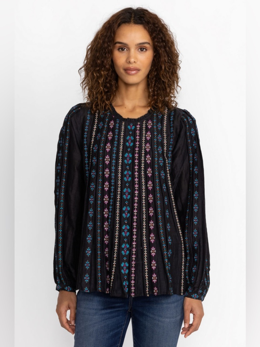 Johnny Was Calico embroidered blouse - Picture 3 of 7